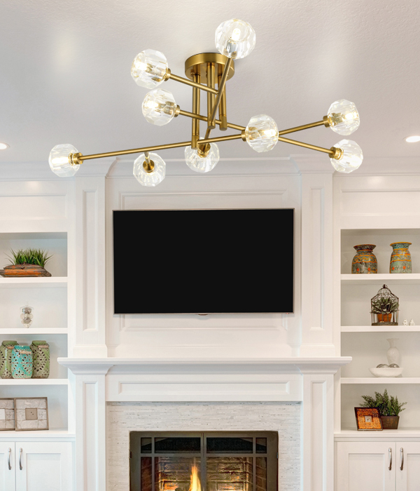 트위드 9등 12등 거실조명 (전구사은품)